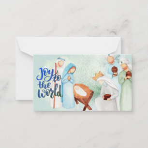 Joy To The World Nativity Note Card