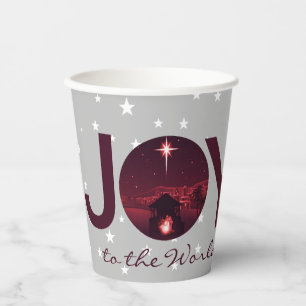 Joy to the World nativity   Paper Cups
