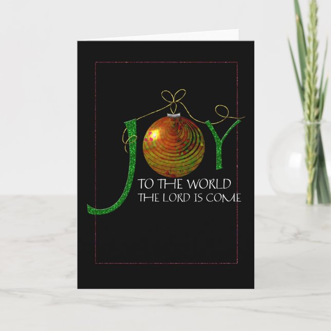 JOY to the world ornament card (Front)