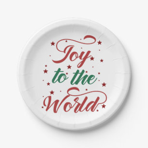 joy to the world paper plate
