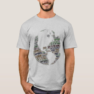 Joy to the world : peace and happiness - word art T-Shirt