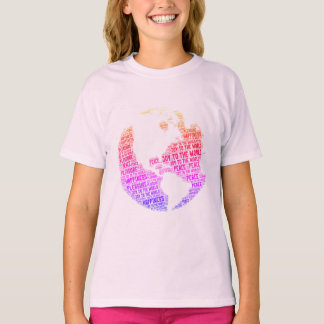 Joy to the world : peace and happiness - word art  T-Shirt