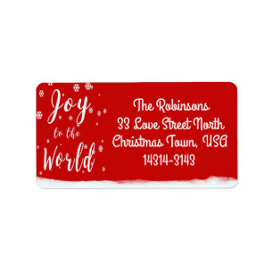 Joy to the World Personalize labels