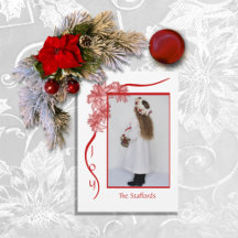 Joy to the World Red Christmas Card