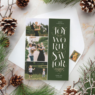 Joy to the World Religious Christmas Card