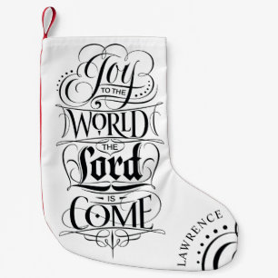Joy to the World Religious Christmas Faith Small Christmas Stocking