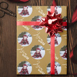 Joy to the World Script Round Photos Gold Wrapping Paper<br><div class="desc">Photo wrapping paper, personalized with your picture and hand lettered with Joy to the World in elegant script and modern typography. The photo template is set up to display your picture in a round shape. If you have any problems with picture placement, try cropping your photo to a square and...</div>