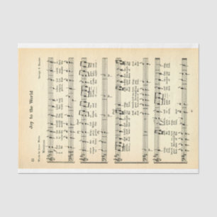 Joy To The World Sheet Music DW3 Decoupage