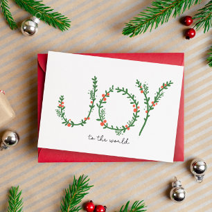 Joy to the World Simple Folded Holiday Card