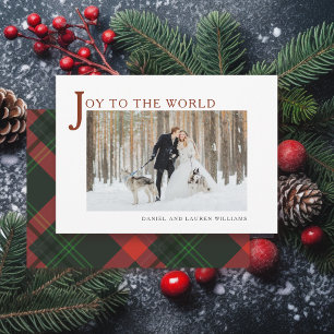 Joy to the World Simple Holiday Photo Card