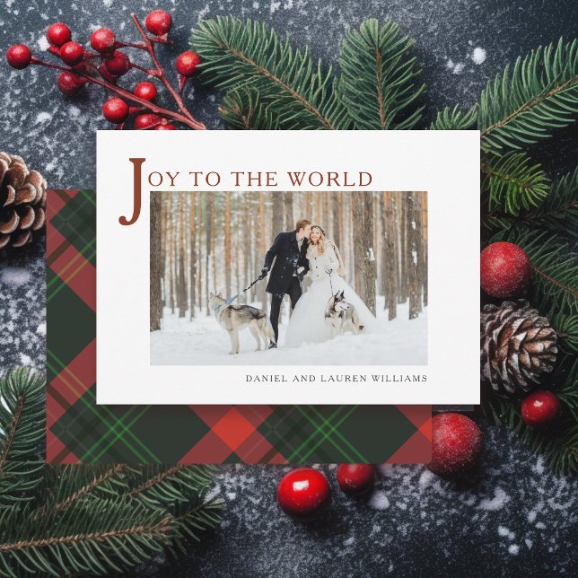 Joy to the World Simple Holiday Photo Card (Creator Uploaded)