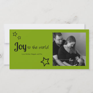 Joy to the World - Simply Modern Holiday Christmas Card