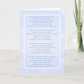 Joy to the World Snowflakes Christmas Card