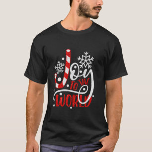 Joy To The World Snowflakes Christmas Pajama Xmas T-Shirt
