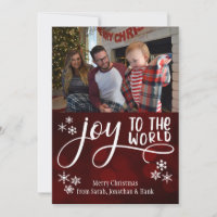 Joy to the World, Snowflakes & Your Photo