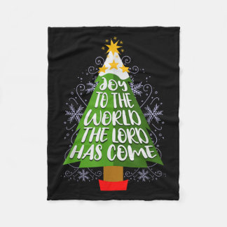 Joy To The World The Lord Has Come Christian Chris Fleece Blanket
