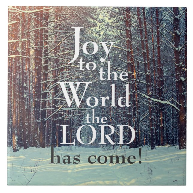 Joy to the World the Lord has Come, Winter Forest Tile (Front)