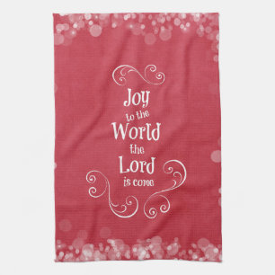Joy to the World the Lord is Come Kitchen Towel