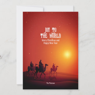 Joy To The World   Three Wise Men Greeting Card
