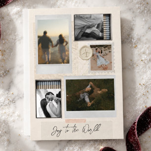 Joy to the World Travel Collage Family Photo Holiday Card