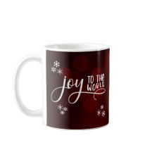 Joy to the World Typography and Snowflakes