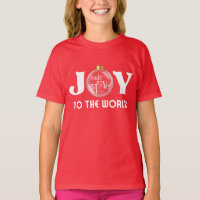 Joy to the World with Christmas Ball White Text