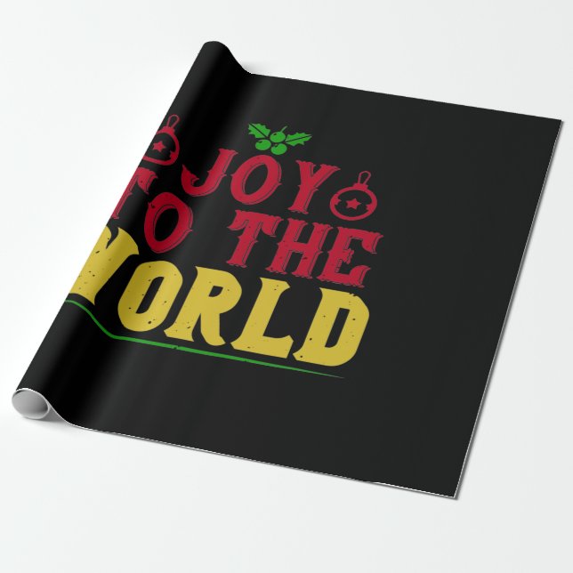 Joy To The World Wrapping Paper (Unrolled)