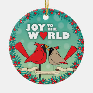 joy to world Christmas ornament