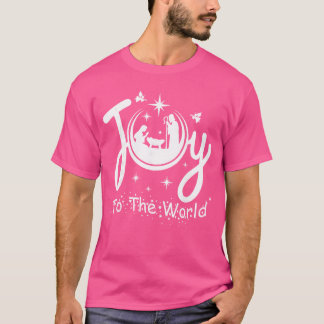Joy tohe World Jesus Christmas Nativity Scene Fait T-Shirt