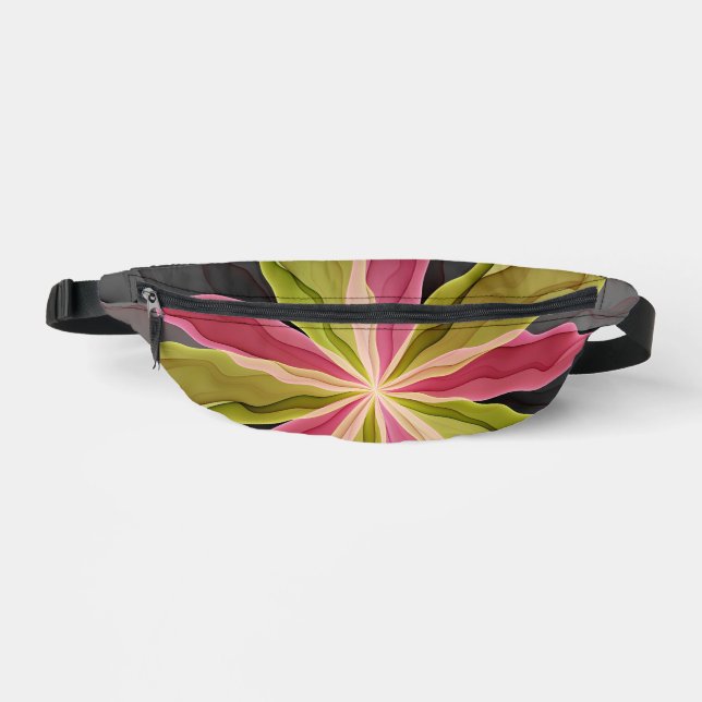 Joy, Vert rose Anthracite Imaginaire Fleur Fractal (Recto)