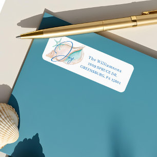 Joy Watercolor Côté Océan Plage Coral Seashell