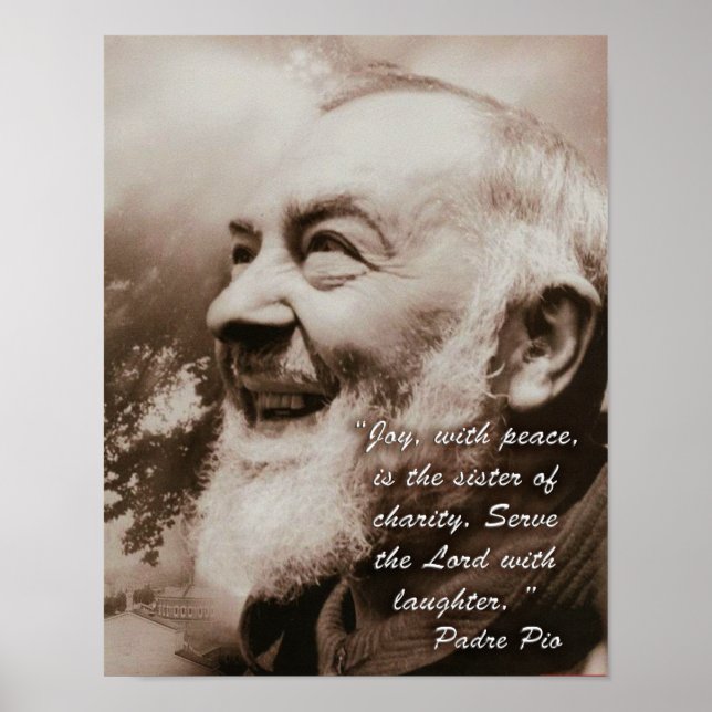 Joy with Peace, Padre Pio Poster (Front)