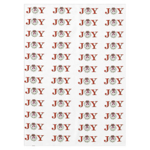 Joy With Wreath  Tablecloth