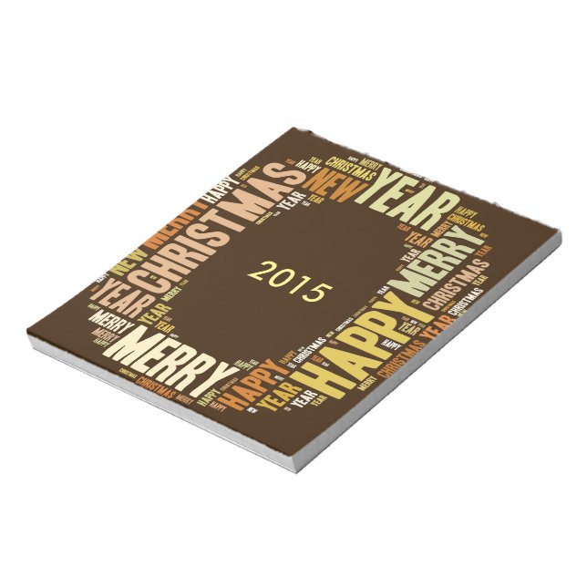 JOY Wordcloud Christmas Notepad (Rotated)