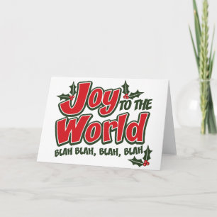 Joy World Blah Blah Greeting Card (light)