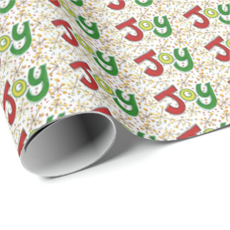 "Joy" wrapping paper
