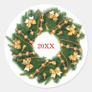 Joy Wreath - Circle Sticker