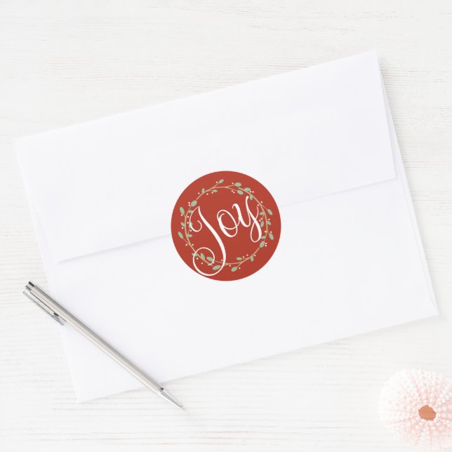 Joy Wreath Envelope Seal (Envelope)
