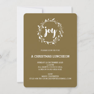 Joy Wreath Fête de Noël / Dîner / Invitation de re