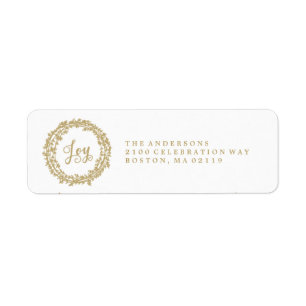 Joy Wreath   Holiday Address Labels