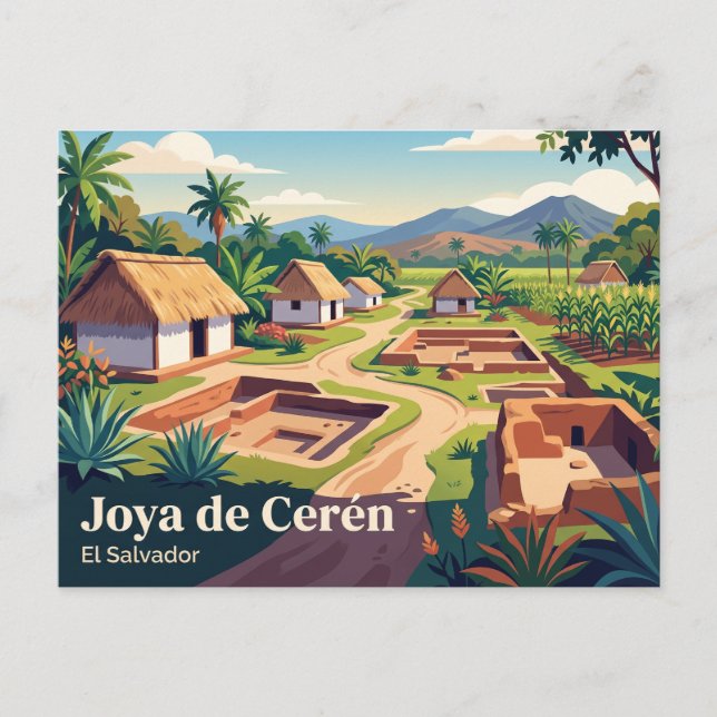 Joya de Cerén El Salvador Postcard (Front)