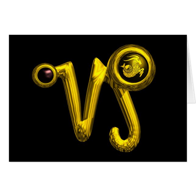 Joyau d'anniversaire CAPRICORN Gold Zodiac (Devant horizontal)