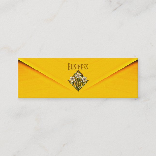 Joyau d'or Jaune Art Déco carte de visite (Devant)