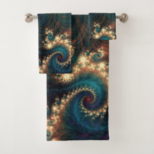 Joyau turquoise Jeu de serviettes de bain fractal