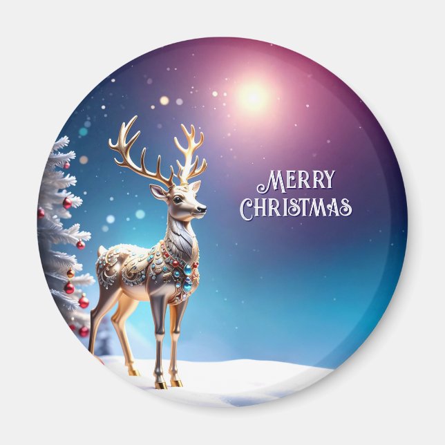 Joyaux de rennes Magnet de Noël (Devant)