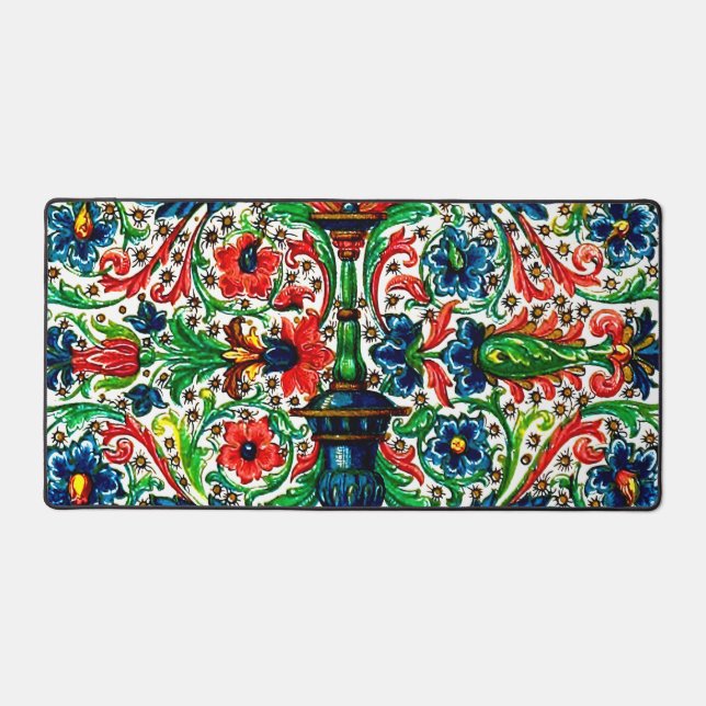 Joyaux Tons Médiéval Fleurs Manuscrits Scrolls (Recto)