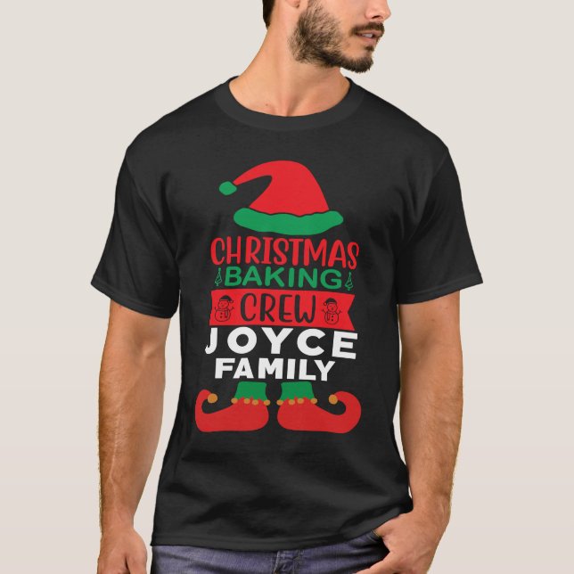 Joyce Family Christmas Baking Crew Matching Elf T-Shirt (Front)