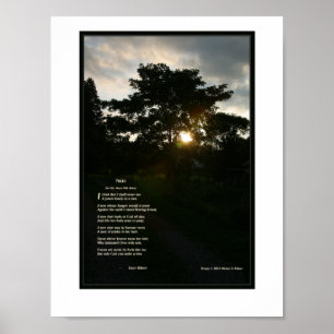 Joyce Kilmer poem Trees 8 1/2  x 11 Poster