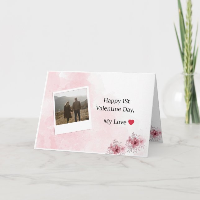 Joyeuse 1ère Saint-Valentin  Carte de vœux (Devant)
