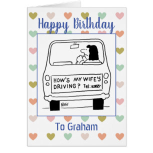 Joyeuse blague de conducteur d'anniversaire des fe